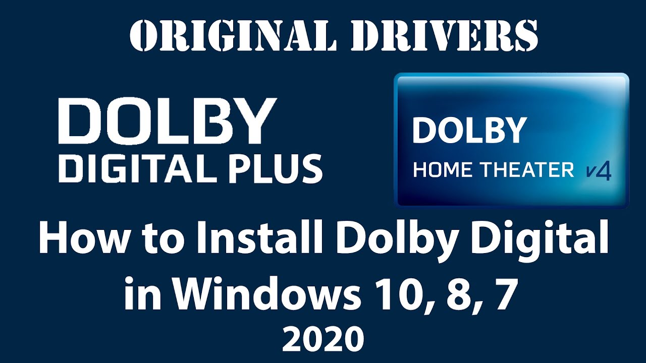 dolby digital plus audio driver windows 10